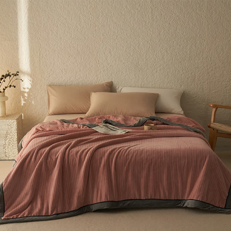 Coperta reversibile in velluto tinta unita