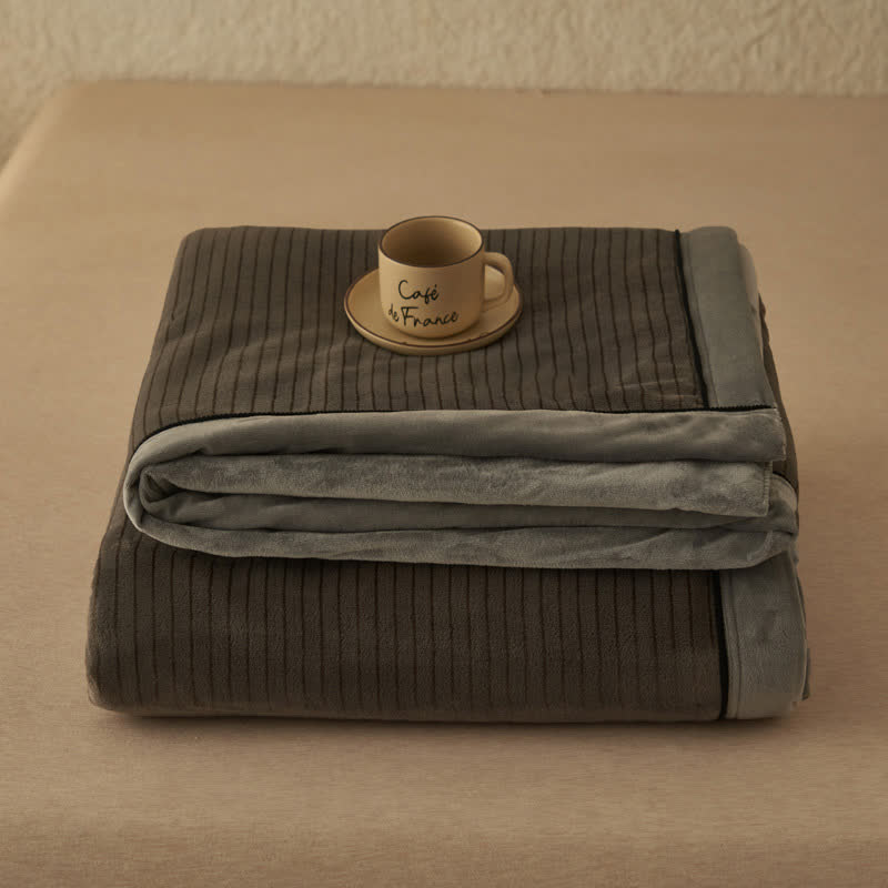 Coperta reversibile in velluto tinta unita