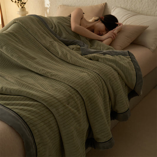 Coperta reversibile in velluto tinta unita