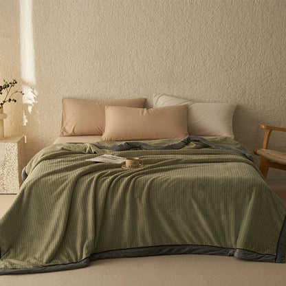 Coperta reversibile in velluto tinta unita