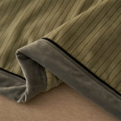 Coperta reversibile in velluto tinta unita