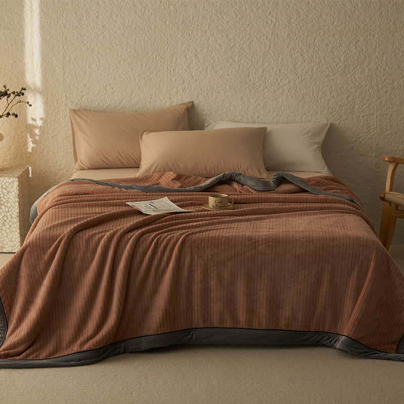 Coperta reversibile in velluto tinta unita