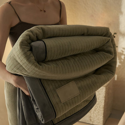 Coperta reversibile in velluto tinta unita