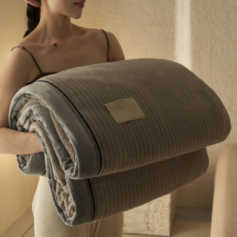 Coperta reversibile in velluto tinta unita
