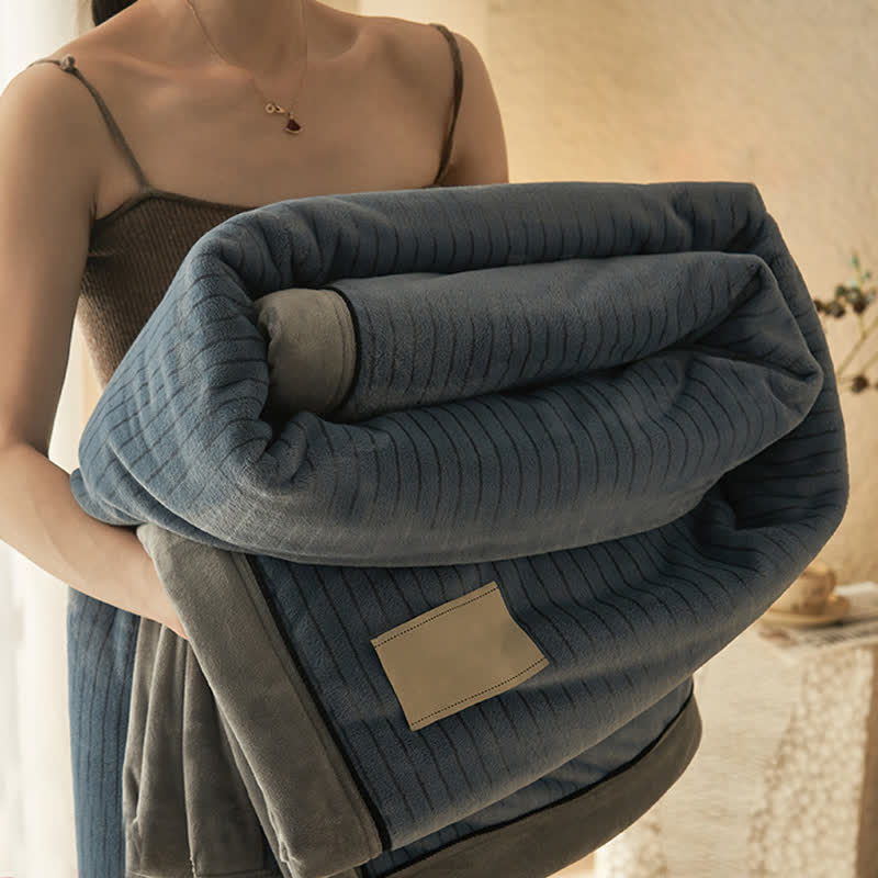 Coperta reversibile in velluto tinta unita