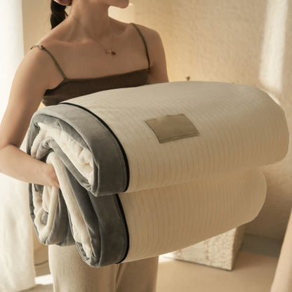 Coperta reversibile in velluto tinta unita