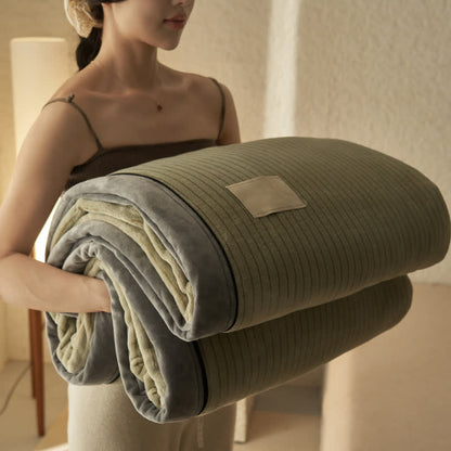 Coperta reversibile in velluto tinta unita