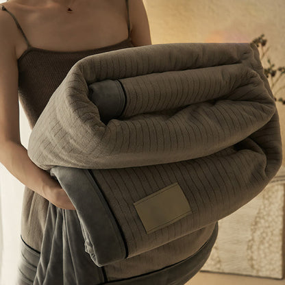 Coperta reversibile in velluto tinta unita