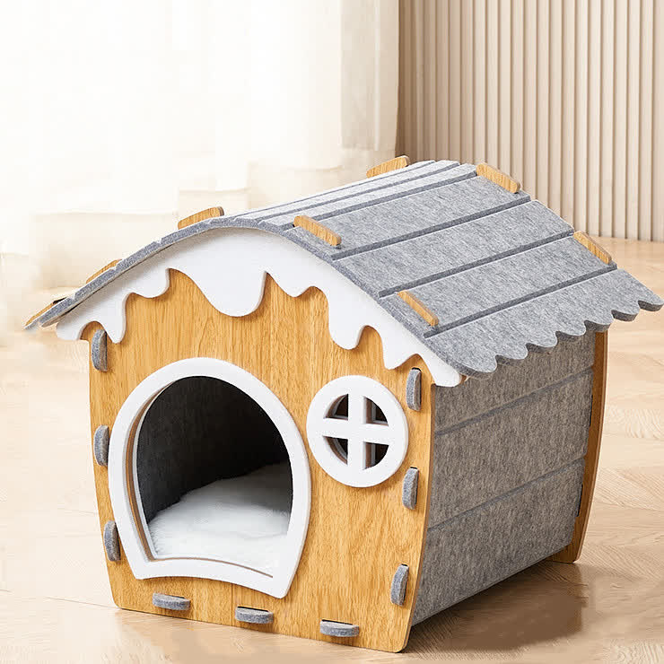 Letto per animali domestici semplice, chiuso e assemblato