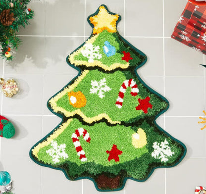 Tappeto antiscivolo per la casa a forma di albero di Natale