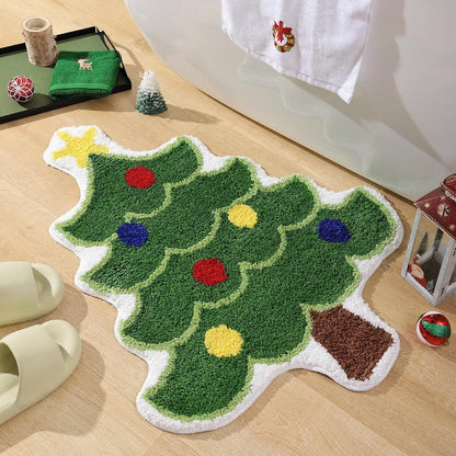 Tappeto antiscivolo per la casa a forma di albero di Natale