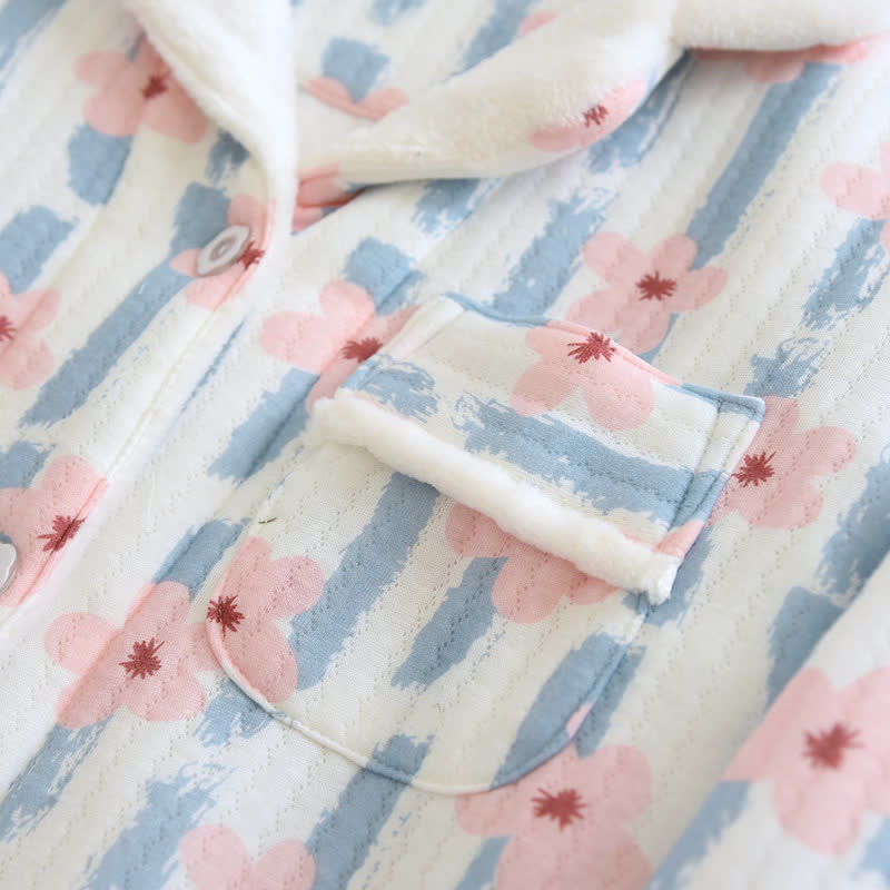 Pigiama in cotone con aria calda Refresh Flower