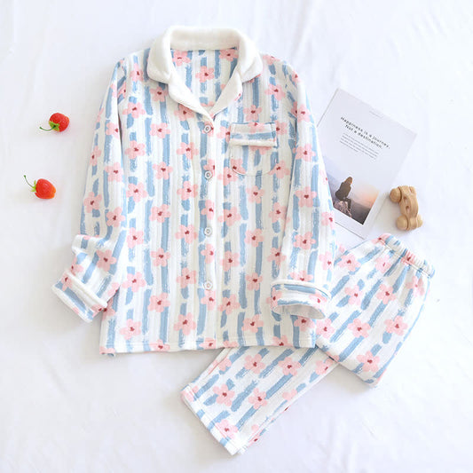 Pigiama in cotone con aria calda Refresh Flower