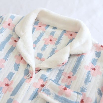Pigiama in cotone con aria calda Refresh Flower