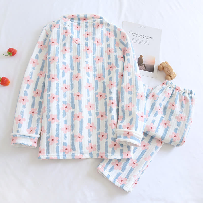 Pigiama in cotone con aria calda Refresh Flower