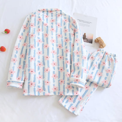 Pigiama in cotone con aria calda Refresh Flower