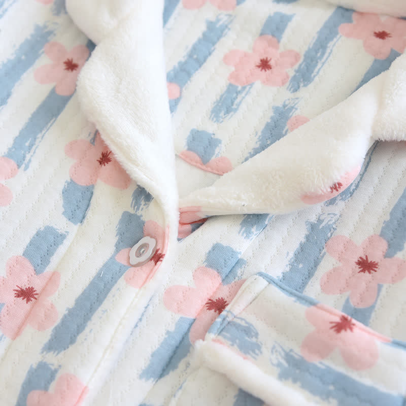 Pigiama in cotone con aria calda Refresh Flower