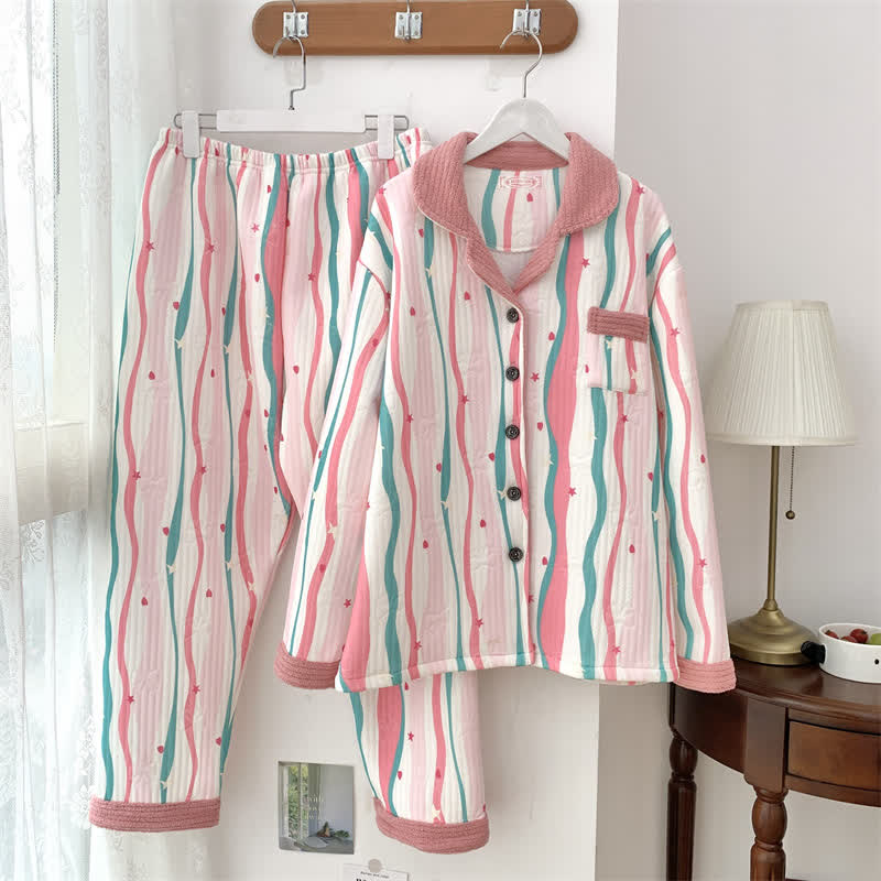 Completo da notte in cotone Soft Air taglie forti
