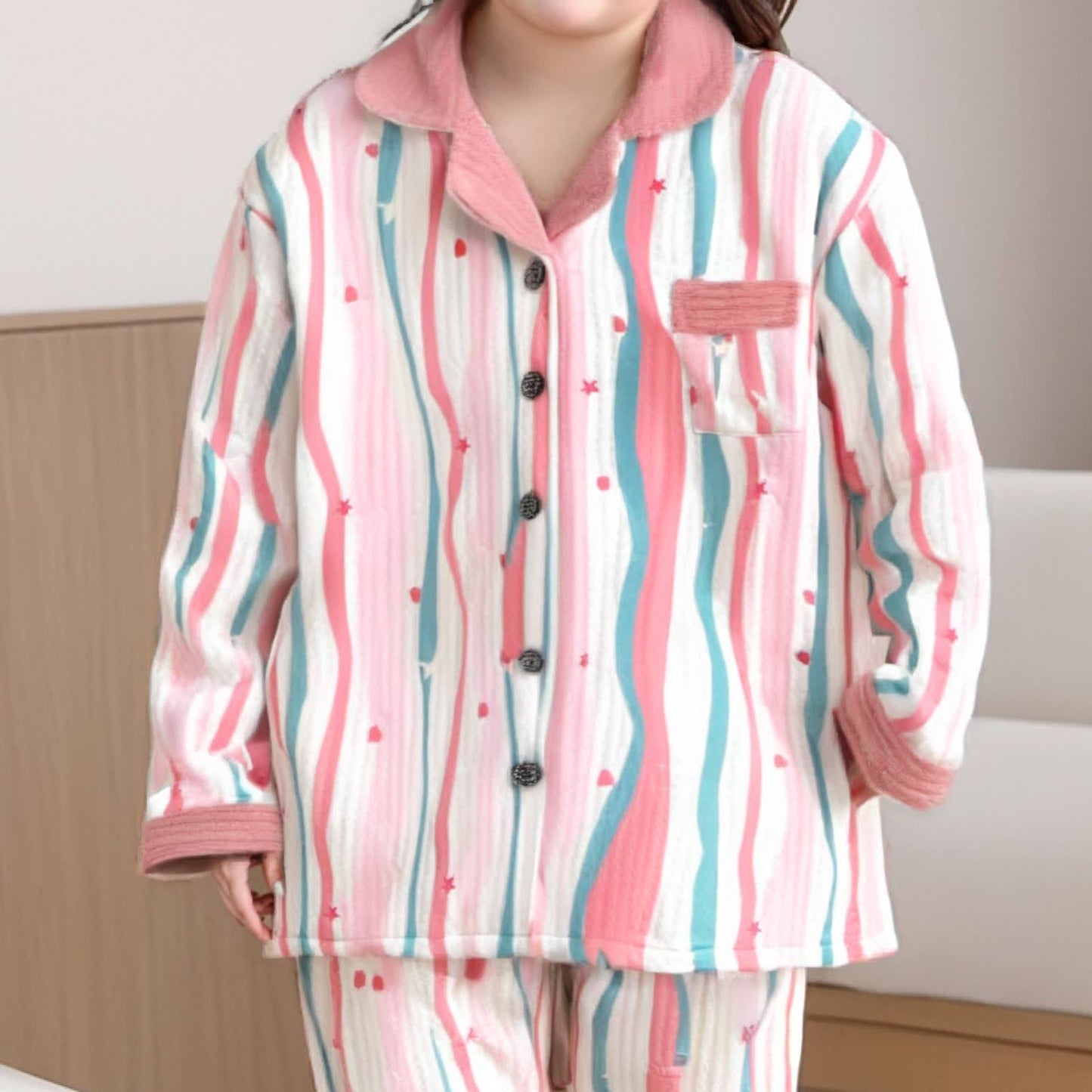 Completo da notte in cotone Soft Air taglie forti
