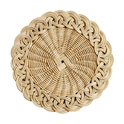 Tovaglietta in rattan intrecciata a mano di forma rotonda