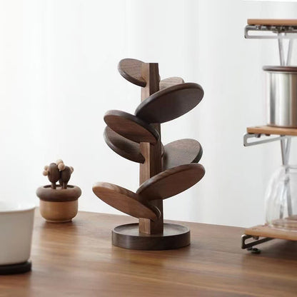 Sottobicchiere decorativo in legno a forma di albero