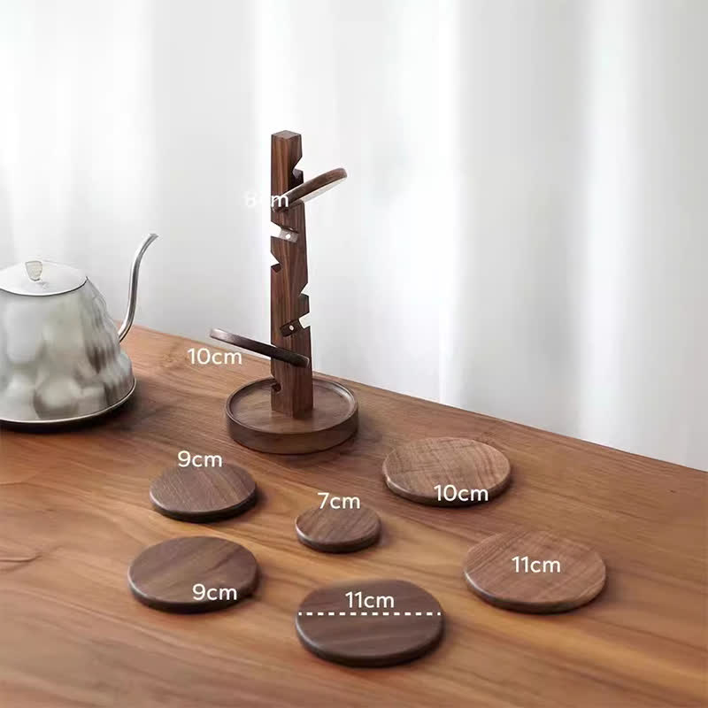 Sottobicchiere decorativo in legno a forma di albero