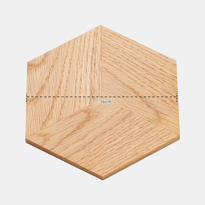 Sottobicchiere in legno a forma esagonale