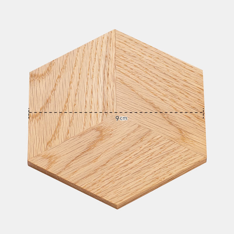 Sottobicchiere in legno a forma esagonale