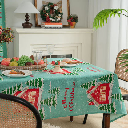 Tovaglia di cotone e lino "Buon Natale"