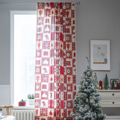 Tenda semi-ombreggiante natalizia in cotone