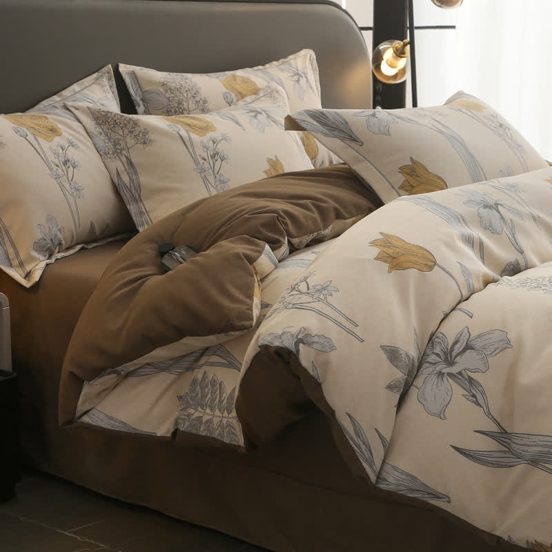 Collezione di biancheria da letto in cotone spazzolato pastorale