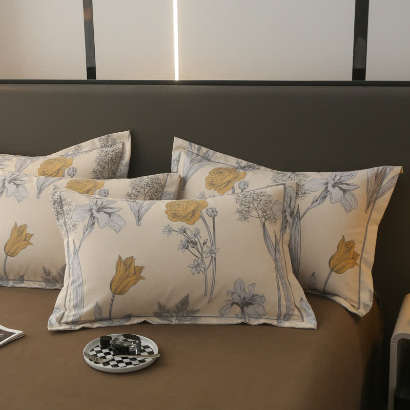 Collezione di biancheria da letto in cotone spazzolato pastorale