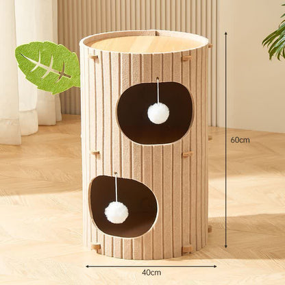 Torre per gatti antigraffio Condo Barrel