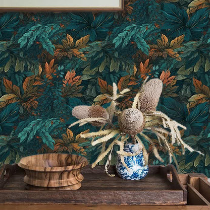 Adesivo murale resistente all'usura con piante tropicali
