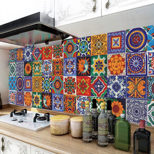 Adesivo da parete impermeabile Talavera Bohemian (24 pezzi)