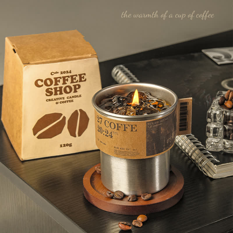 Candela profumata al caffè, regalo per la casa