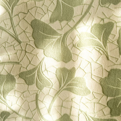 Set di biancheria da letto morbida con foglie di ginkgo in jacquard (4 pezzi)
