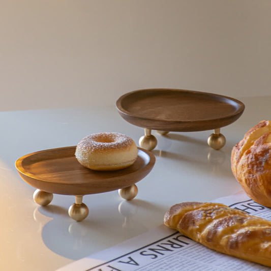 Vassoio da dessert in legno in stile semplice