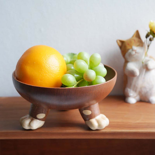 Vassoio creativo per snack di frutta a tre gambe