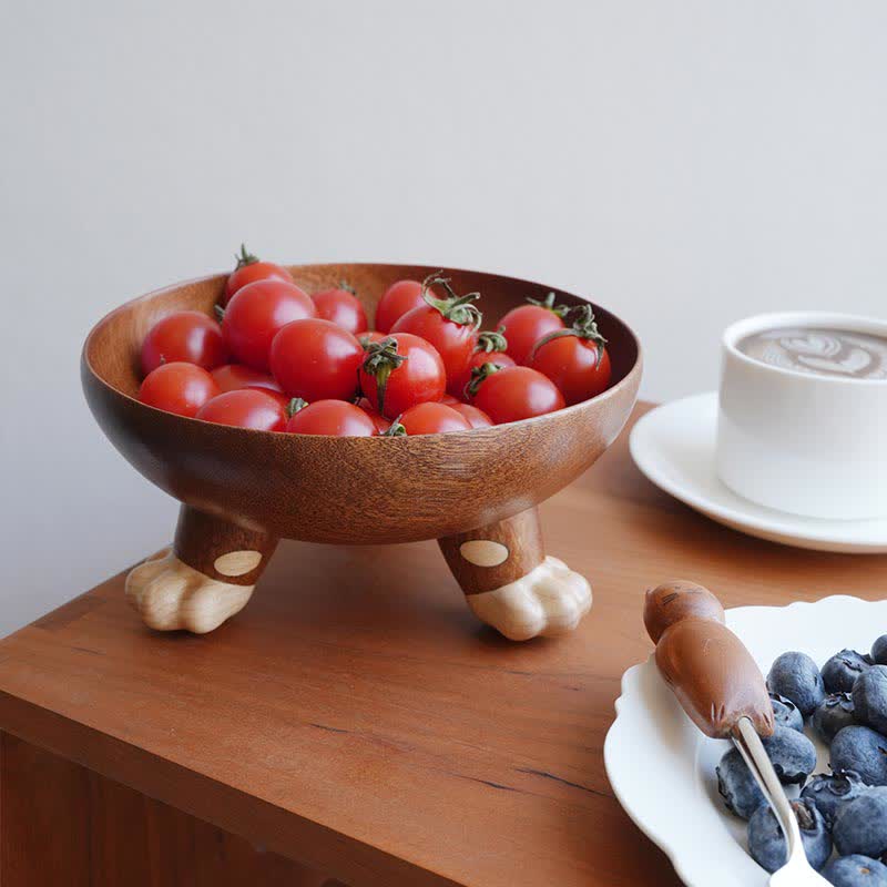 Vassoio creativo per snack di frutta a tre gambe