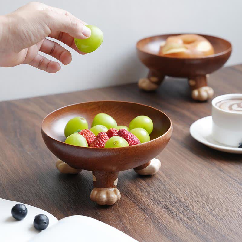 Vassoio creativo per snack di frutta a tre gambe