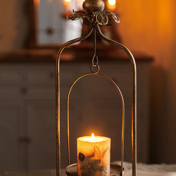 Portacandele creativo in metallo vintage