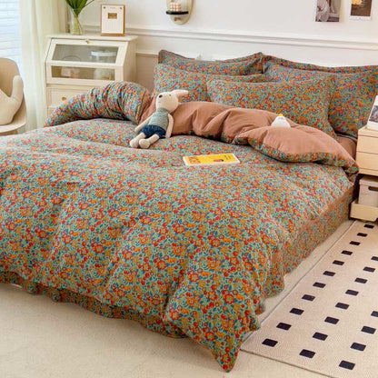 Collezione di biancheria da letto comoda con stampa floreale luminosa