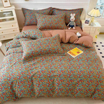 Collezione di biancheria da letto comoda con stampa floreale luminosa