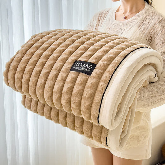Coperta in pile morbido con trama a quadri