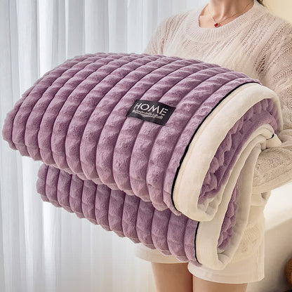 Coperta in pile morbido con trama a quadri