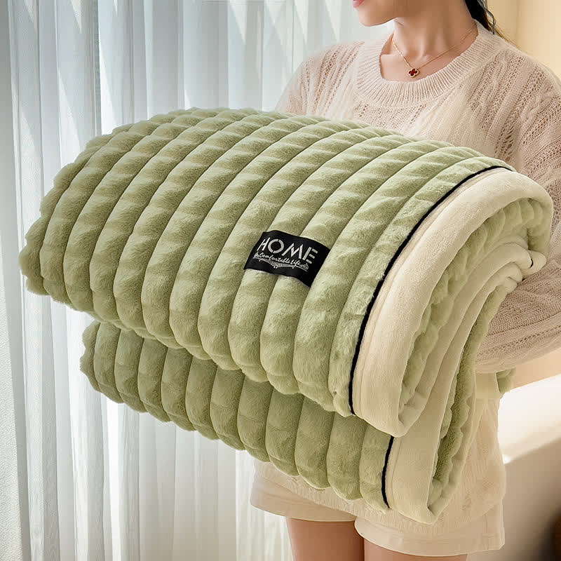 Coperta in pile morbido con trama a quadri