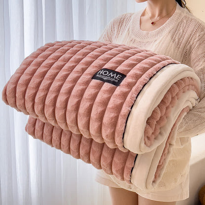 Coperta in pile morbido con trama a quadri