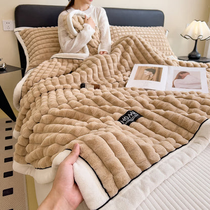 Coperta in pile morbido con trama a quadri