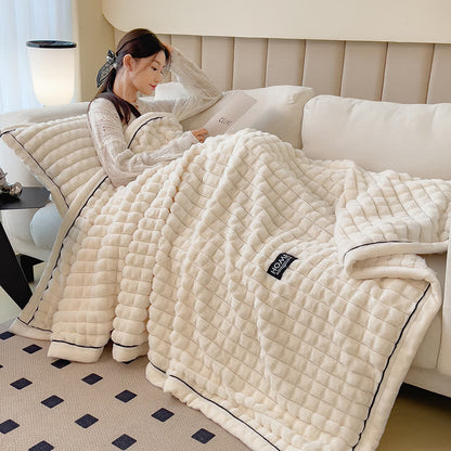 Coperta in pile morbido con trama a quadri